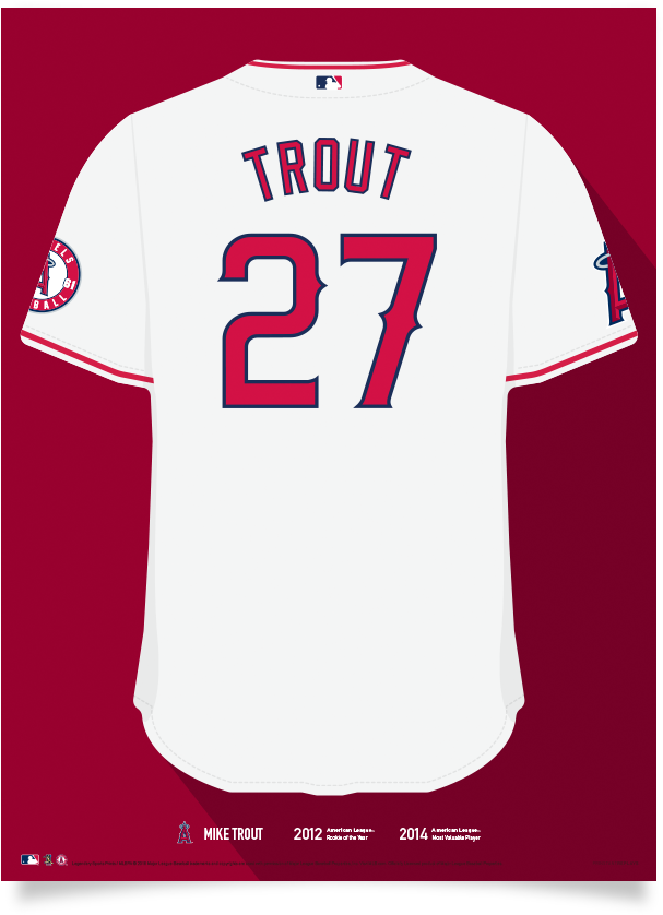 Angels Mike Trout Jersey Print - Houston Astros Png Jersey 27 (639x848), Png Download