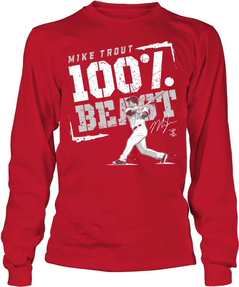 Mike Trout 100% Beast Shirt - Lsu Shirt (1000x1000), Png Download