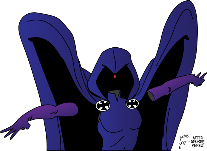 Raven Teen Titans Costume - Teen Titans Raven Portal Transparent (694x507), Png Download