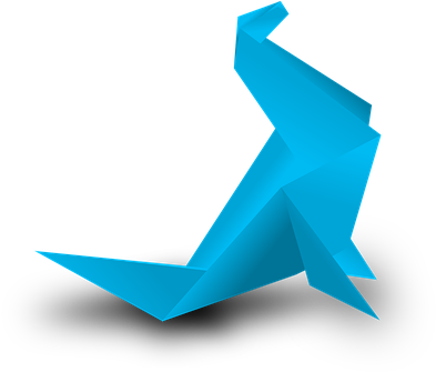 Origami Paper Folding Artistic Japanese Bl - Origami Png (409x340), Png Download