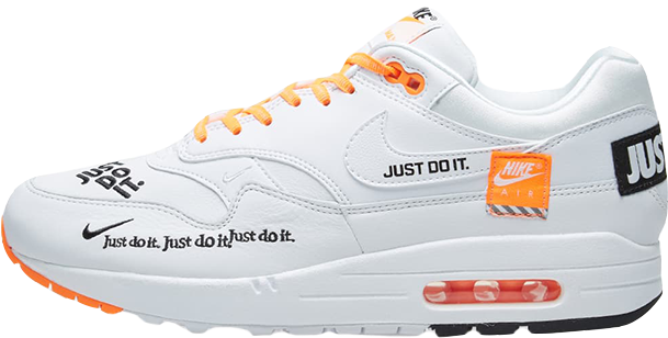 Just Do It Pack White Womens 917691-100 - Nike Air Max 1 Mens (640x387), Png Download