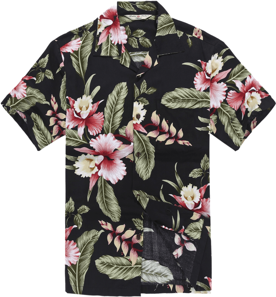 Hawaiian Shirt - Black Hawaiian Shirt Mens (1125x1125), Png Download