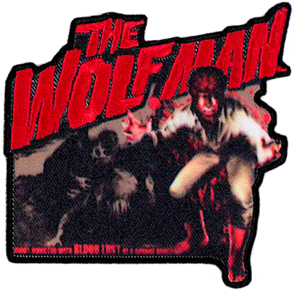 5" Wolfman Bloodlust Patch Shows Lon Chaney Jr - Universal Monsters Wolfman Bloodlust Embroidered Patch, (480x466), Png Download