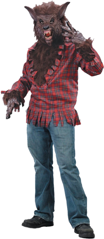 Black Werewolf Mask, Men's (500x793), Png Download