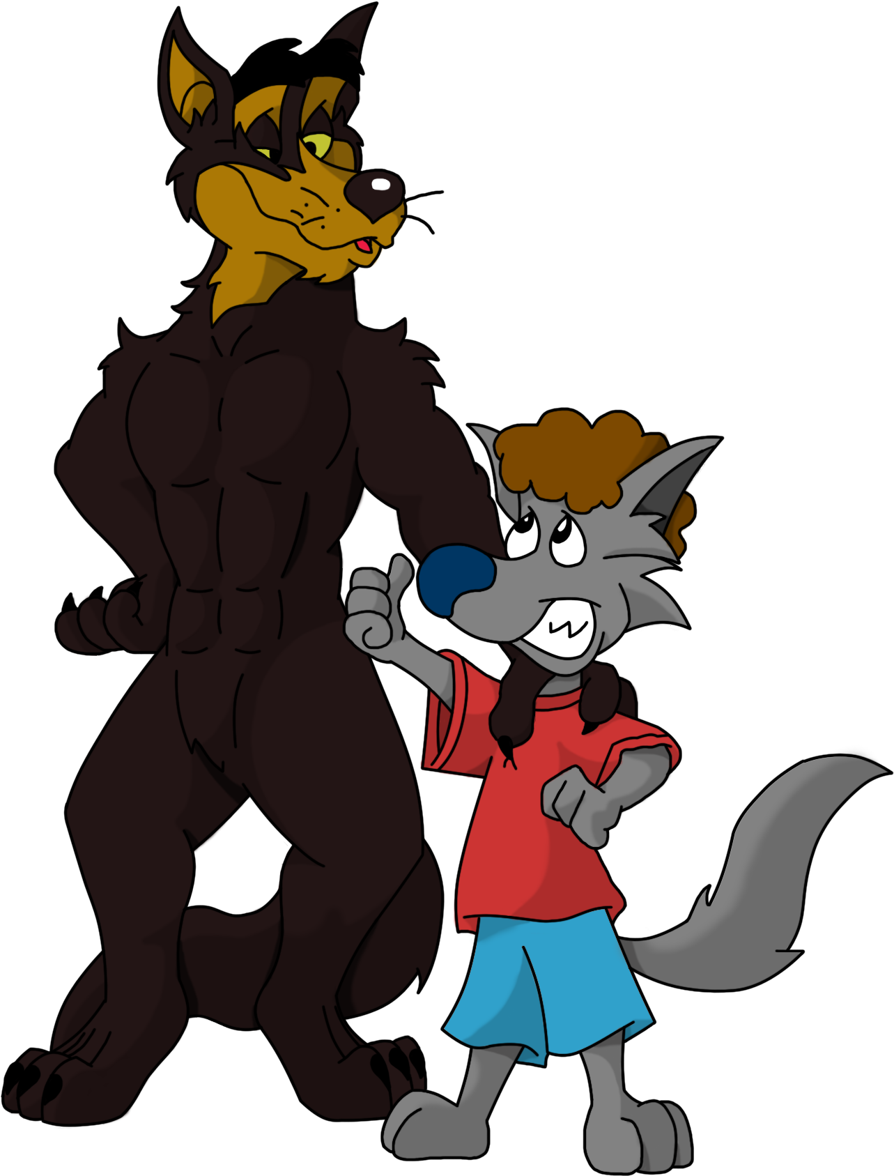 Steve Kruger And Nick Wolfman Clip Art - Cartoon (3363x2397), Png Download