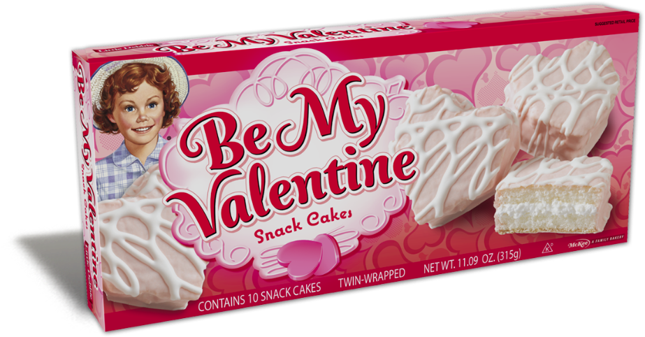 6 Feb - Little Debbies Little Debbie Be My Valentine St Rolls (993x497), Png Download