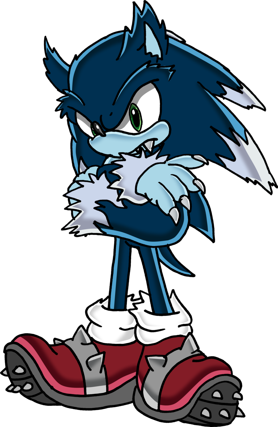 Better Werewolves Than Jacob - Sonic Unleashed Werehog Art (900x1383), Png Download