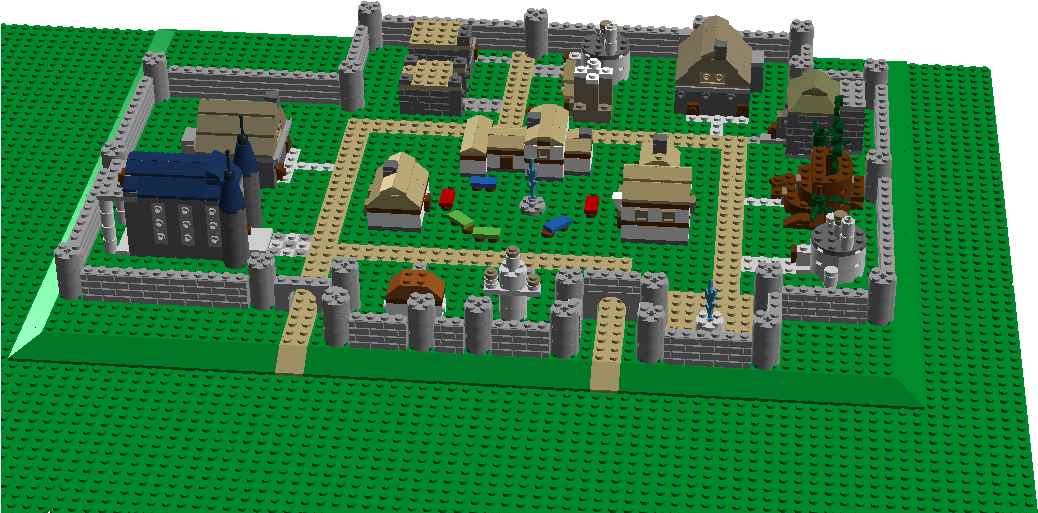 Owl's Head In Micro Scale - Lego Mini Scale Town (1113x577), Png Download