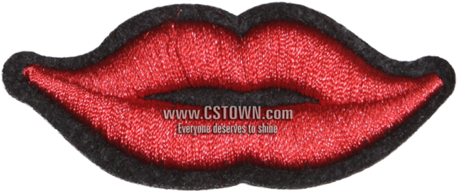 3d Red Lips Embroidery Patch For Shirts - Illustration (780x780), Png Download