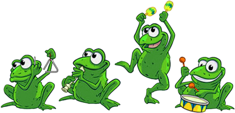 Free Download Cartoon Frogs On Lily Pads Clipart True - Animated Frog (800x431), Png Download