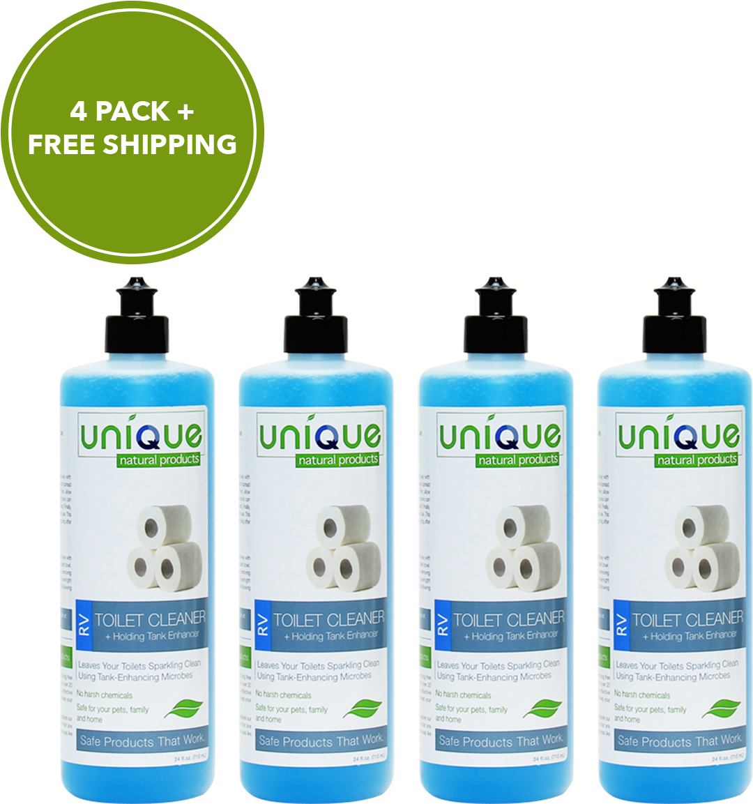Rv Toilet Cleaner Holding Tank Enhancer - Unique Natural Products Safe Toilet Bowl Cleaner, 24-ounce (1200x1200), Png Download