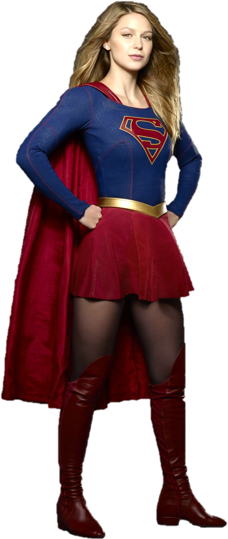 Supergirl Melissa Benoist Cw By Gasa979 - Supergirl Cosplay Costume Outfit 2017 (529x1092), Png Download