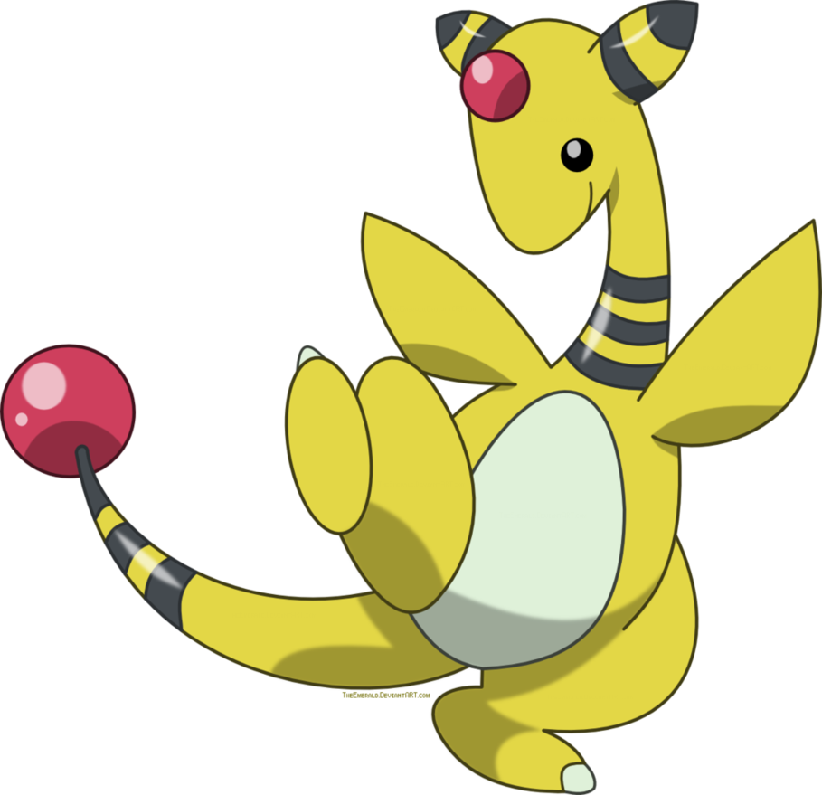 Ampharos Pokemon (909x879), Png Download