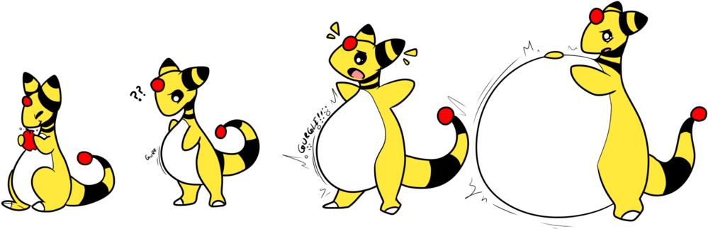 Ampharos By Inflationdex-d9n8t5k - Cartoon (1024x333), Png Download