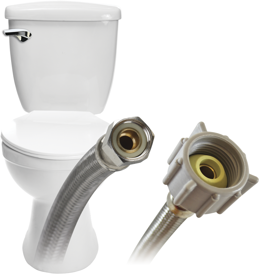 View Larger - Fluidmaster B1t12cs 12 Inch Click Seal Toilet Supply (1000x1000), Png Download
