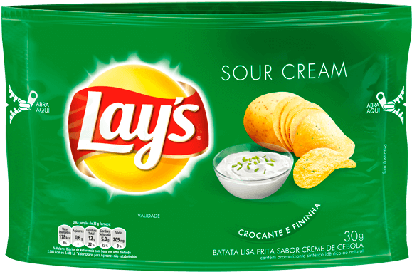 Batata Frita Lay´s Sour Cream 30g - Most Rare Lay's Flavors (600x600), Png Download