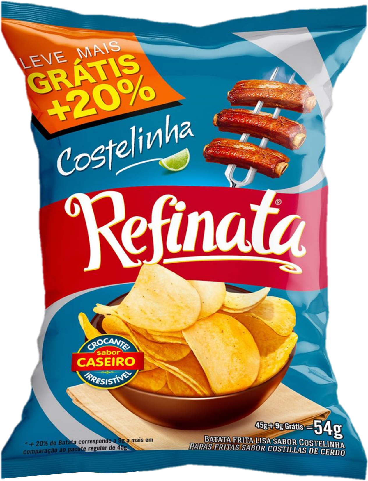 Batata Lisa Refinata Sabor Costelinha - Food (1275x1659), Png Download