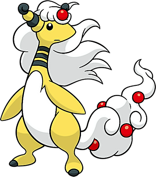 Pokemon Mega Evolution Ampharos (524x592), Png Download
