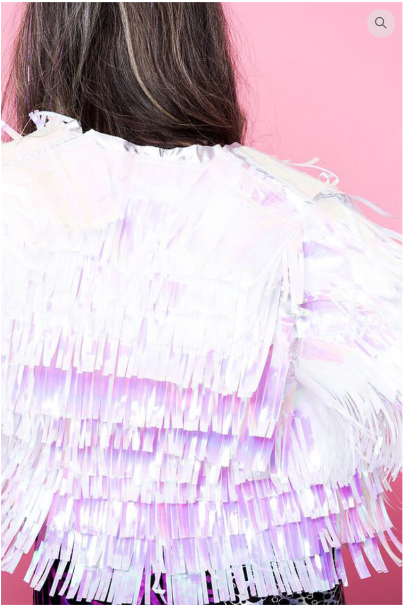 Opal Iridescent Tinsel Jacket - Girl (1200x1200), Png Download