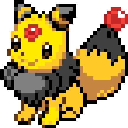 Ampharos Eevee - Sprite (1200x1200), Png Download