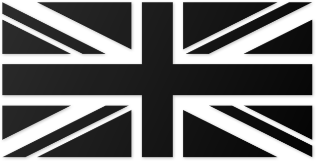 Black Union Jack - United Kingdom Flag (640x326), Png Download