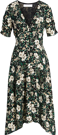 Astr The Label Button Front Midi Dress - Dress (500x500), Png Download