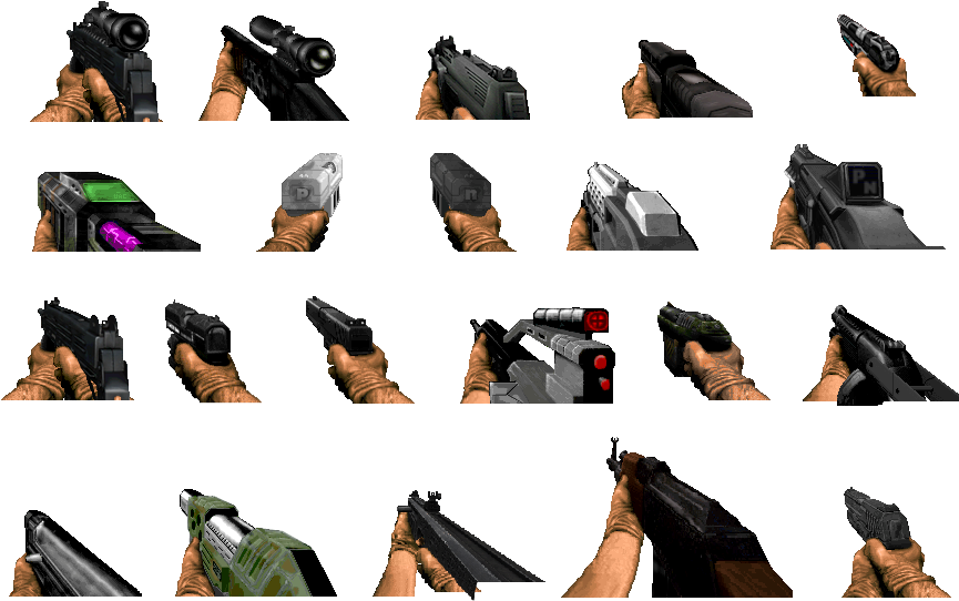 Pisstepanks Weapon Edits - Doom Weapon Sprites (929x555), Png Download