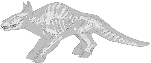 No-one\o/ - Triceratops (640x297), Png Download