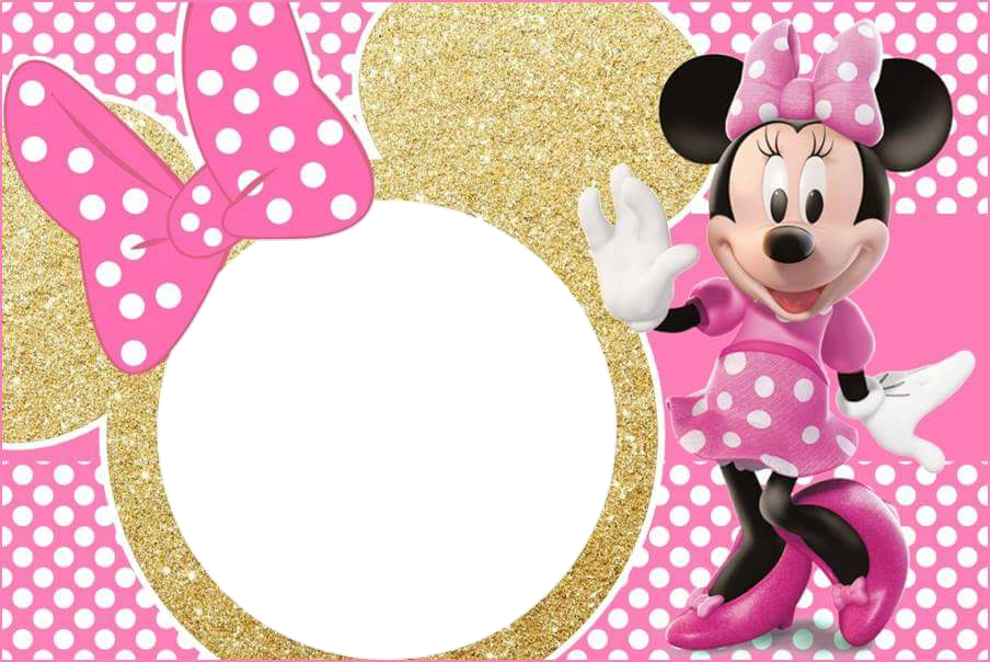 Minnie Mouse Micky Pink Gold - Mickey And Minnie Mouse Poster (904x604), Png Download