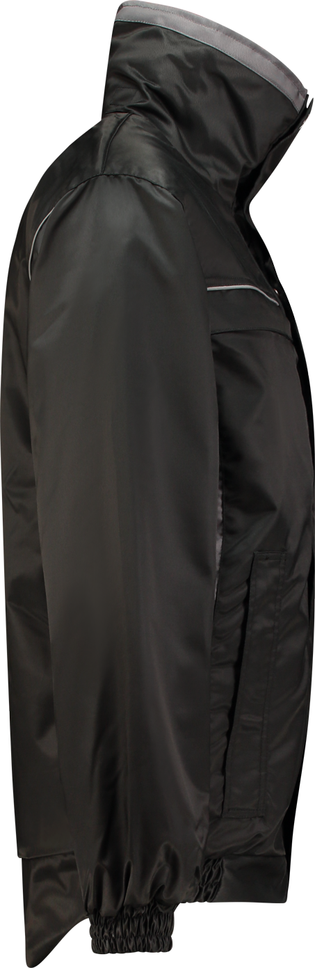 1106 Bi Colour Pu Liner Jack Black / Grey - Pocket (453x1391), Png Download