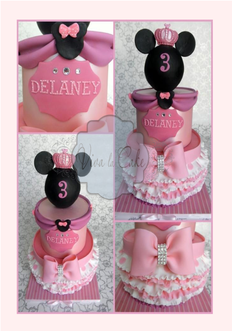 Princess Minnie Mouse On Cake Central - Minnie Mouse Princess Cakes (900x1273), Png Download