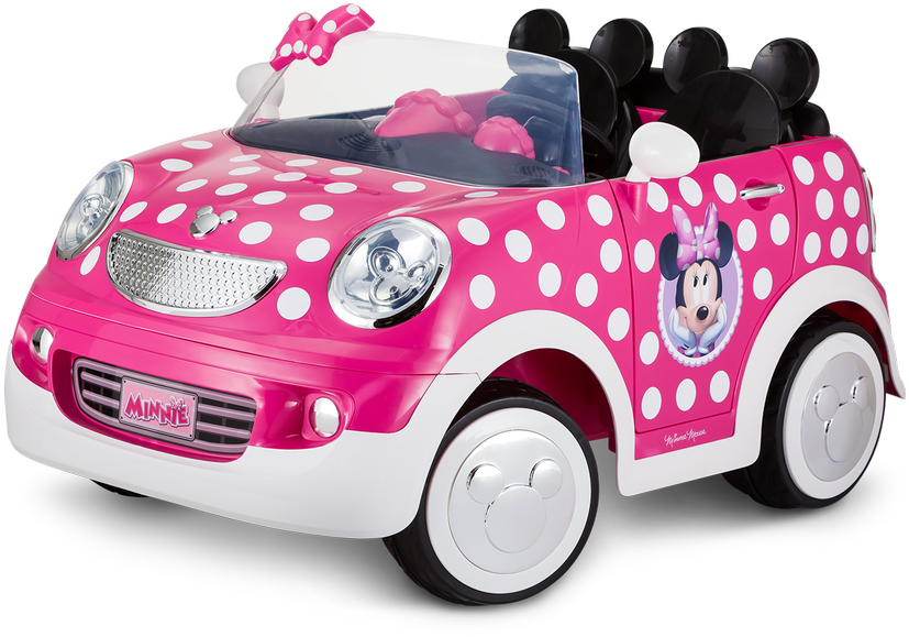 Disney Minnie Mouse Coupe - Disney Minnie Mouse Hot Rod Coupe 12 Volt Ride On (900x600), Png Download