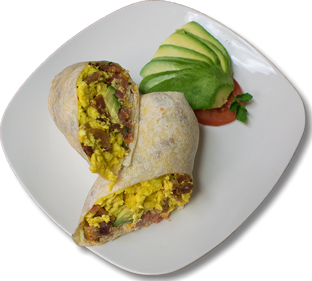 Breakfast Burrito - Wrap Roti (613x552), Png Download