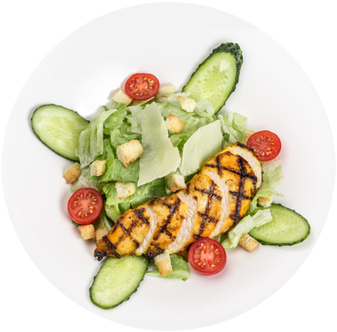 Caesar Salad With Chicken - Salad (562x562), Png Download