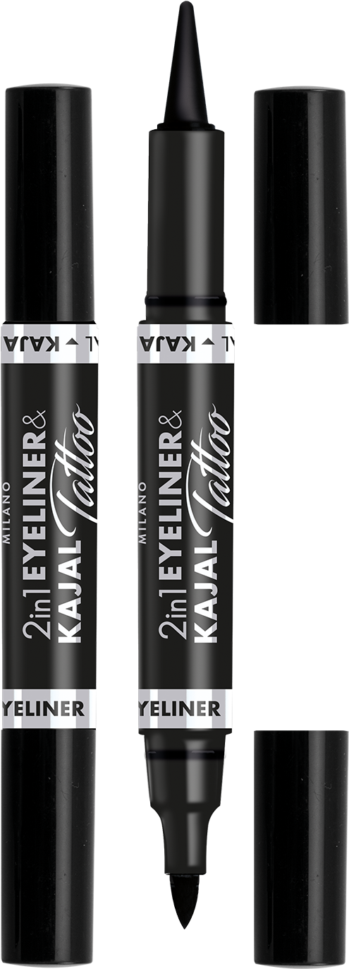 Two Products In One - Deborah Milano 2in1 Eyeliner & Kajal Tattoo (629x1476), Png Download