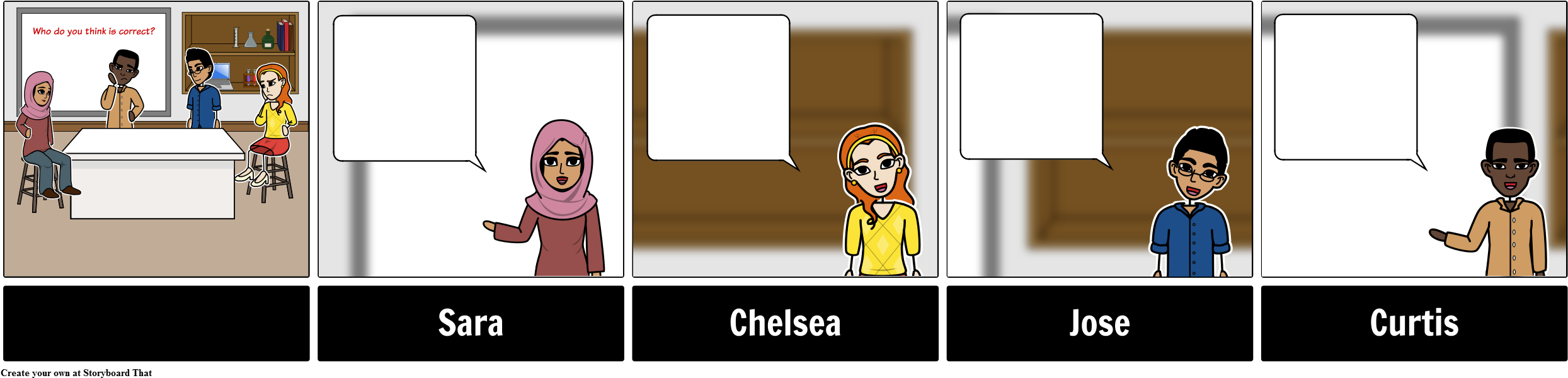 Discussion Storyboard - Blank - Comic De Sustancias Puras Y Compuestas (2512x622), Png Download