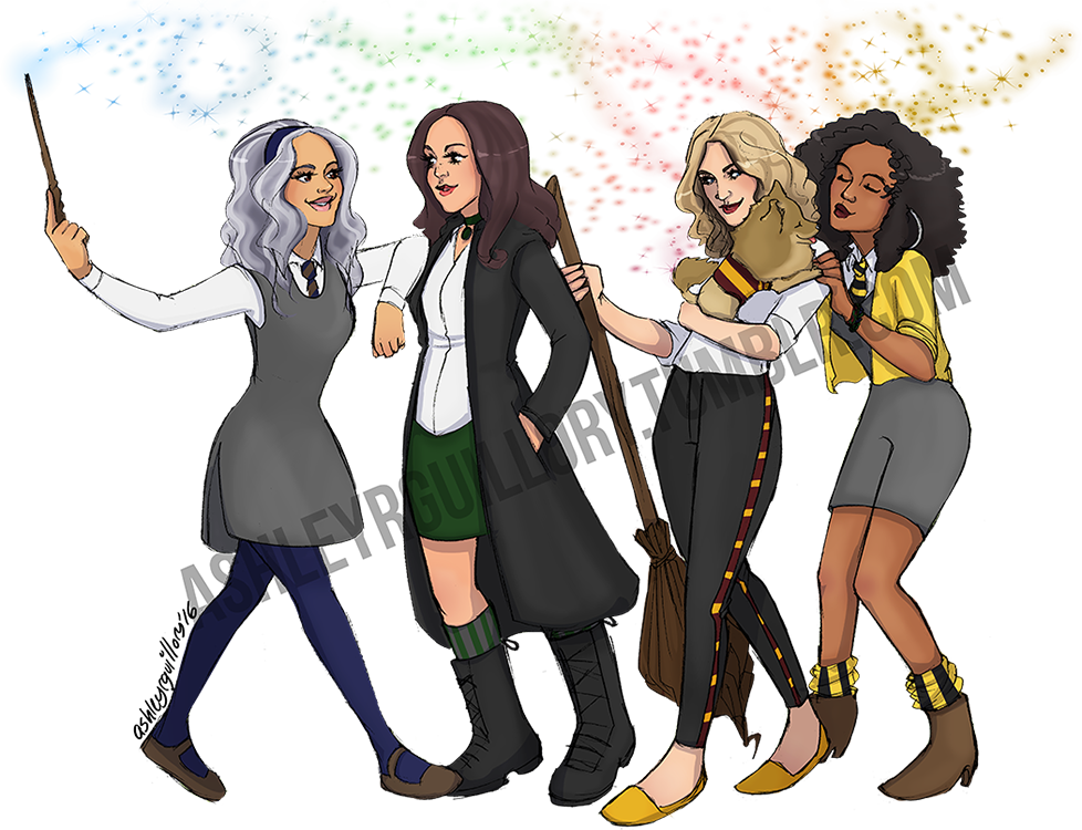 Hogwarts Little Mix Thanks To @lowiy For Helping With - Drawing (978x750), Png Download