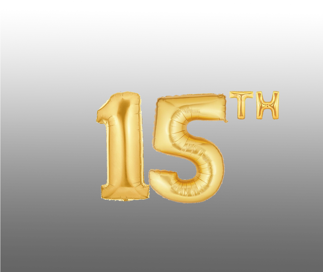 Quinceanera Golden Balloon - Number (1080x1920), Png Download