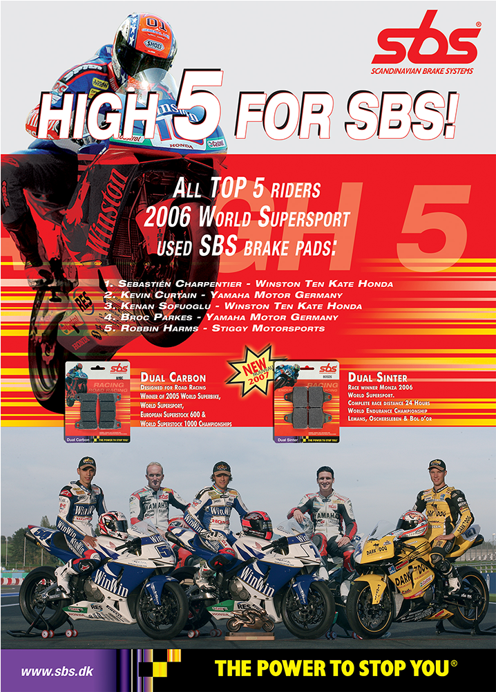 Chris Vermeulen - Bremsbelag Sbs 686dc Road Racing Dual Carbon (1000x1000), Png Download