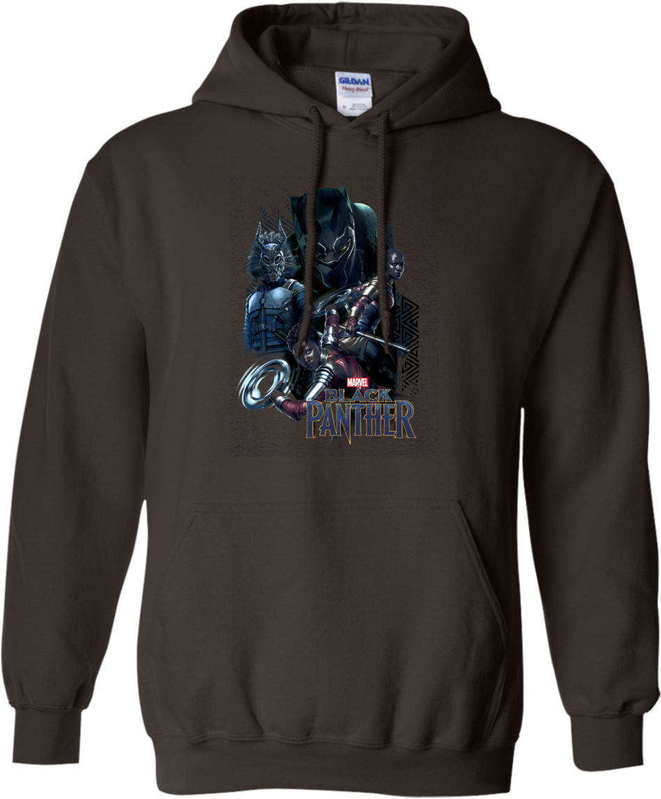 Marvel Black Panther Movie Okoye Nakia Group Long Sleeve - Erika Costell Goat Hoodie (1155x1155), Png Download