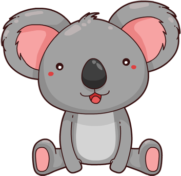 Koala Bear Clipart Transparent - Koala Cartoon Cute (490x431), Png Download