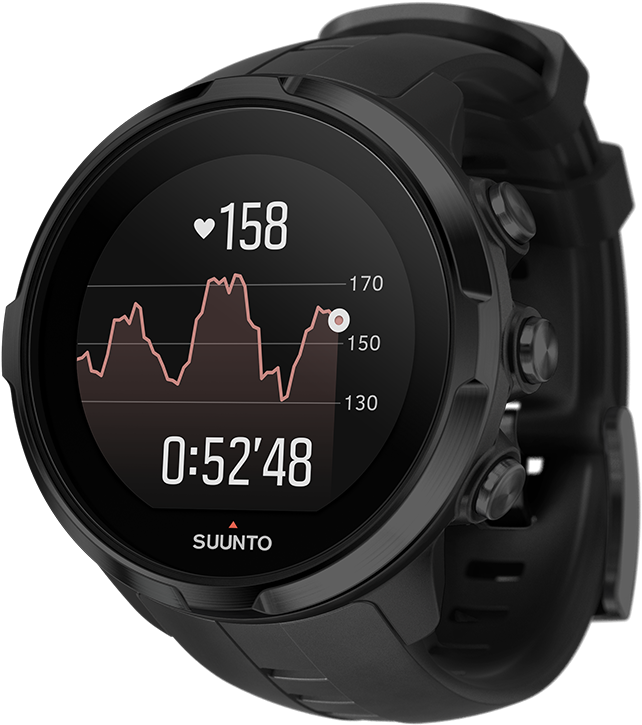 All Black - Suunto Spartan Sport Wrist Hr All Black (800x800), Png Download