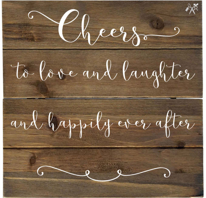 Cheers To Wedding Sign (800x800), Png Download