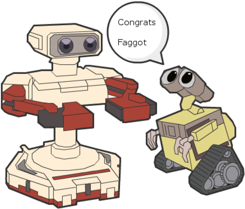 Wall E Rob The Robot (600x436), Png Download