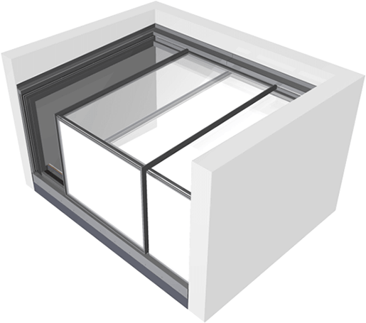 The Three Wall Box Skylight Makes It Possible To Integrate - Ceiling (555x555), Png Download