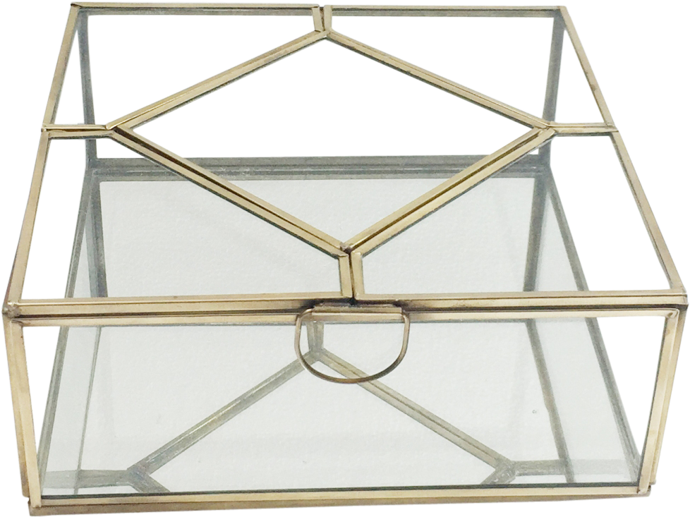 Brass & Glass Box, Large - Bidkhome Glass Terrarium (1677x1330), Png Download