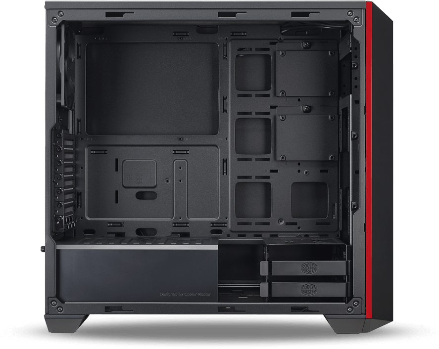 Motherboard Tray Cut-outs Creatively Rearrange Space - Raidmax Alpha Prime Black (910x787), Png Download
