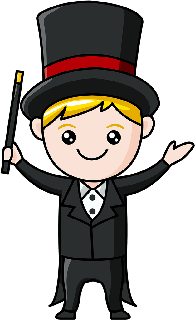 Magician Clipart - Cartoon Magician (700x1129), Png Download
