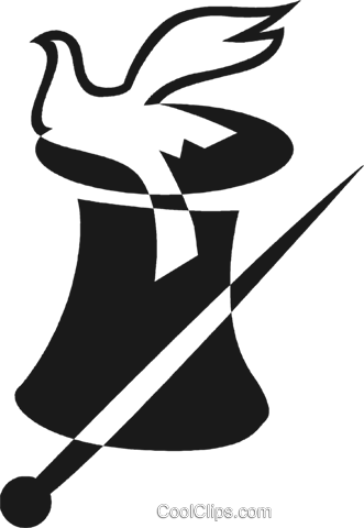 Magicians Hat Royalty Free Vector Clip Art Illustration - Clip Art (331x480), Png Download