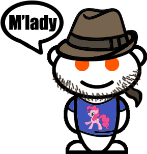 Just Neckbeard Things Mlady - Reddit Alien Fedora (330x378), Png Download